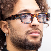 GUILT LEOPARD azzurro sfumato serale