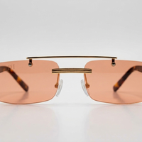 BANGS RECTANGLE LEOPARD salmone