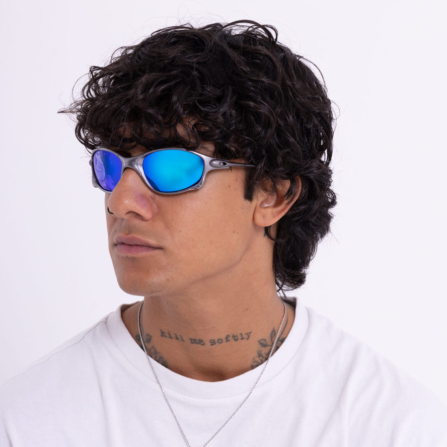 ROUND FIRE GREY blu specchiato
