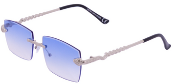 SNAKE SILVER azzurro sfumato serale