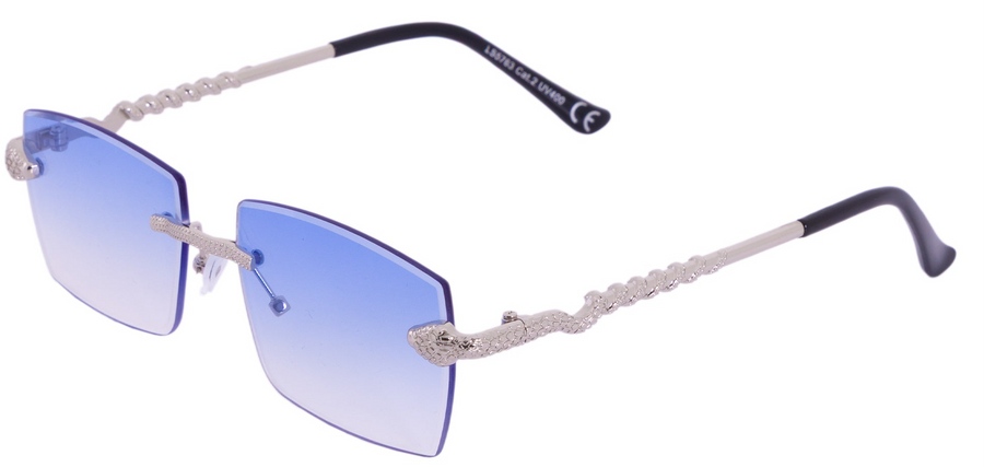 SNAKE SILVER azzurro sfumato serale