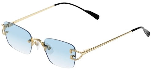 SMOKE SQUARE GOLD azzurro sfumato 25